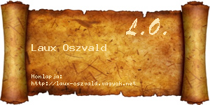 Laux Oszvald névjegykártya